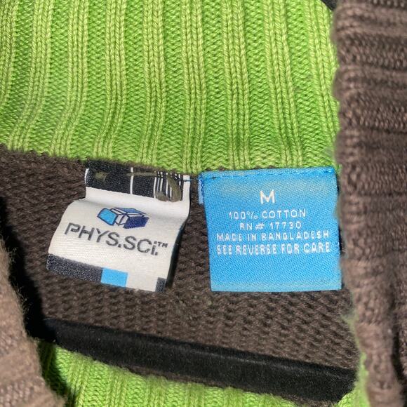 Phys.Sci Brown Turtleneck Knit Pullover Sweater Men's Size Medium - Picture 3 of 4